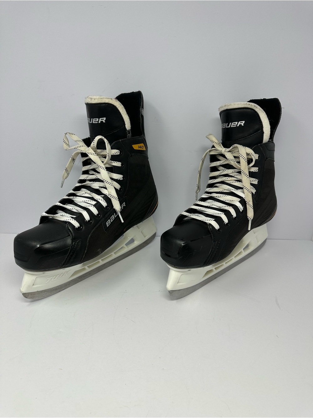 Bauer Supreme 140 Ice Hockey Skates Black Tuuk Holders Mens Sz 10.5